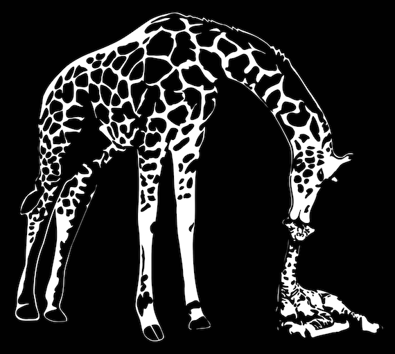Download Giraffe and baby SVG cuttable files (2 designs) from ...