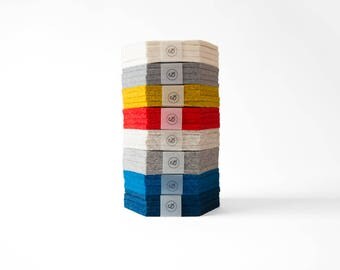 Felt Hexagon Coaster - 100% Wool Felt, Set of Two or Set of Four - Multiple Colors