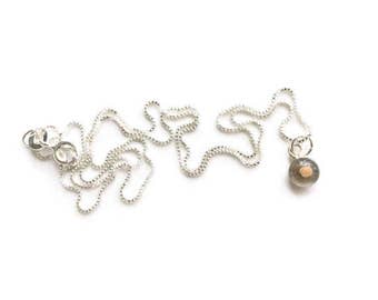 inspirational gift for graduate. tiny mustard seed necklace. sterling silver faith pendant. bible verse gift. lightweight religious necklace