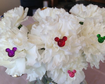 Disney Wedding Bouquets 4 Hidden Mickeys Floral Pins Bouquet Picks Multi Colors