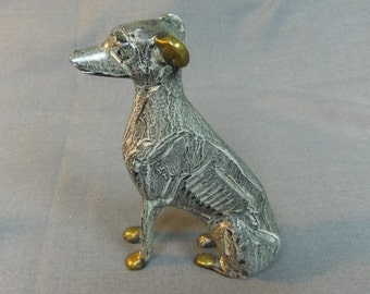 brass greyhound figurine