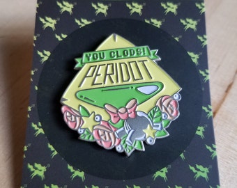 Steven Universe Enamel Pin \\ Peridot Lapel Pin \\ "You Clods!" Peridot Pin