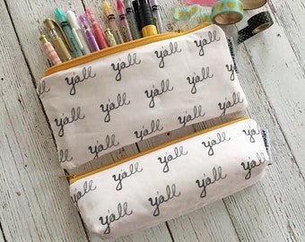 pencil pouch -- southern belle y'all