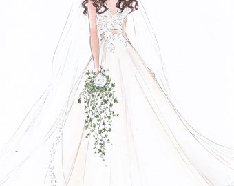 Bridal gown illustrations / by IllustrativeMoments on Etsy