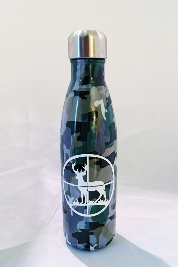 Camo S'well Bottle - Male, Father's Day, Hunter, Outdoors, Outdoorsman, Woodsman, Groosmen Swell Bottle