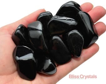 1 XXL BLACK TOURMALINE Tumbled Stone Premium Grade A Healing Crystal and Stone Jewelry & Craft Protection Absorb Negative Energy #BT25