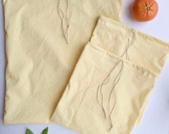 Zero Waste Bags, Reusable Bulk Bags, Reusable Produce Bags, Drawstring Food Bags, Organic Cotton Bag, Reusable Shopping Bag, Cotton Bulk Bag