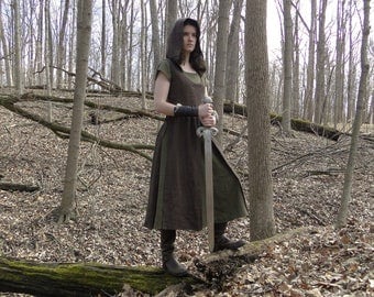 Medieval Hooded Overdress, Renaissance Fair - Choose Size & Color - HUNTRESS