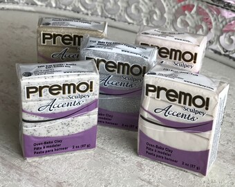 polymer clay premo sculpey accents oven bake crafts jewelry supply, 2 oz package