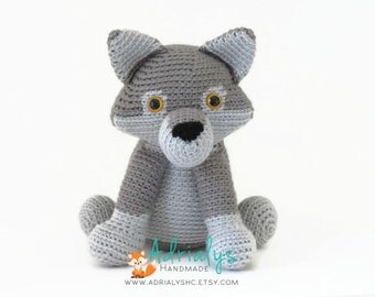 Crochet Wolf- Stuffed Wolf- Woodland Nursery- Woodland Animals- Forest Animals- Handmade Wolf- Crochet Toy- Made to Order