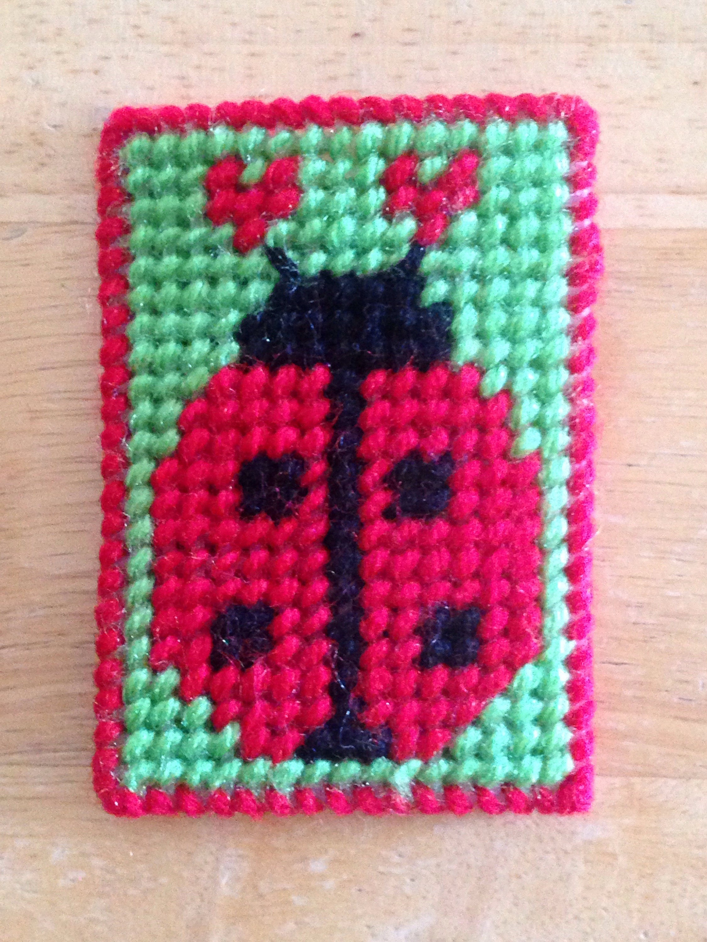 Ladybug Gift Card Holder Plastic Canvas Christmas Gift Card