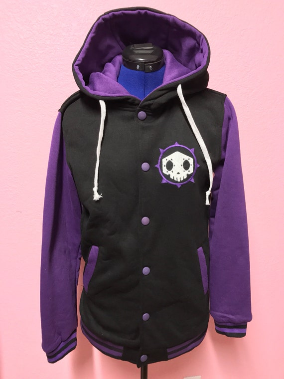 Sombra Overwatch Inspired Varsity Hoodie Jacket