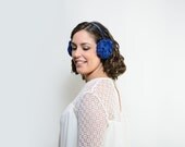 Rory - Orejeras azules de pelo sintético, Orejeras, Accesorios de invierno, regalo de navidad, black friday