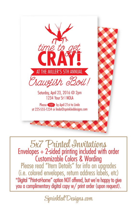 Crawfish Invitations Designs 3