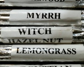 Fragrant Incense Bundle #9. WitchCrafted.HandRolled.Herbal Incense.Jamaican Spice.Myrrh.Lemongrass.Sandalwood.Witch Hazelnut.Egyptian Musk.