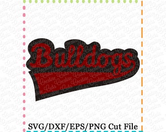 EXCLUSIVE SVG eps DXF Cutting File Bulldogs svg, sports svg, team svg, bullldogs cutting file, baseball svg, bulldogs cut file