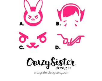 D.va Overwatch Vinyl Decal, Decal for Windows, Cars, Laptops, Water Bottles, Coolers, Mugs and much more!
