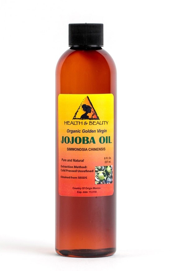 8 Oz JOJOBA OIL GOLDEN Organic Carrier Unrefined Cold Pressed