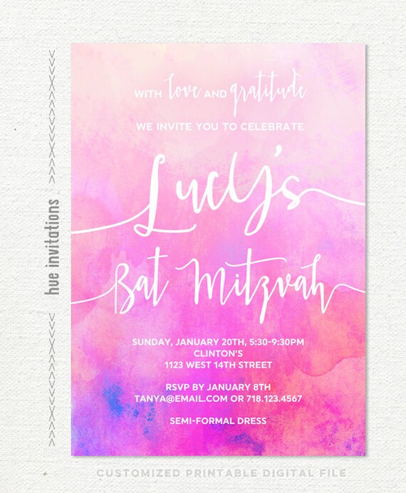 Bat Mitzvah Invitation 4