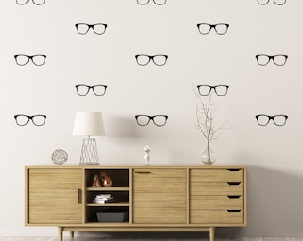 Set of 50 Pairs of Glasses, Spectacles, Geek Chic, Wall Stickers, Wall Pattern Decals, Optometrist, Eyeglasses, Vision, Looking Glass