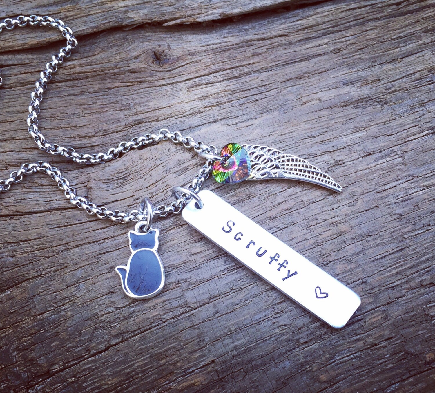 Black Cat Memorial Necklace Black Cat Memorial Jewelry Pet