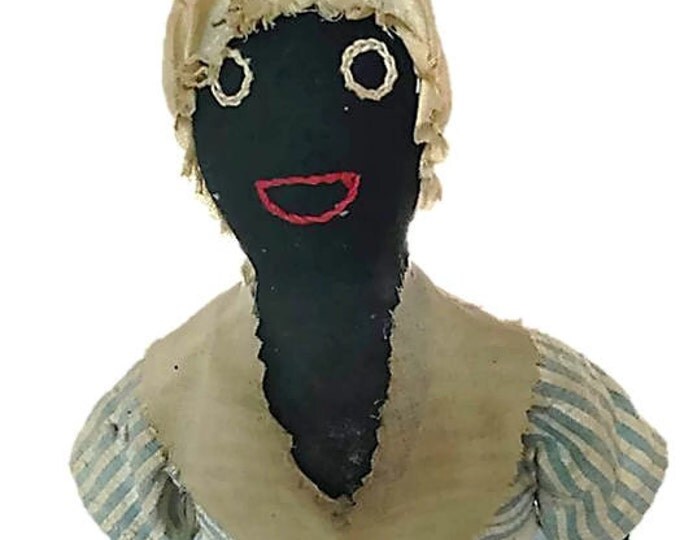 Mammy Broom Doll - Black Americana - Fok Art Doll Broom Cover - Vintage Home Decor,