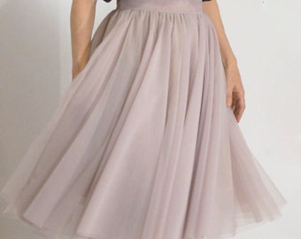 Women Tulle Skirt/Tutu Skirt/Princess Skirt/Skirt/ short Skirt/Light Gray Skirt/Light Gray Tutu Skirt/Ballet Skirt/Grunch Skirt/F1094