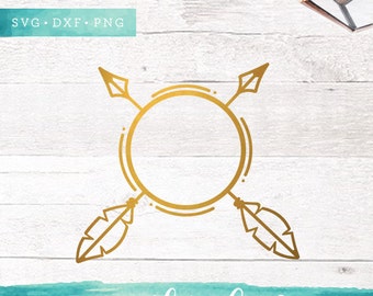Monogram Arrow SVG Cutting Files / Banner SVG Files / Tribal Arrow SVG for Cricut Silhouette / Svg Cut Files / Commercial Use ok