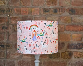 Princess lamp, girls bedroom lamp, princess decor, rainbow, unicorns, girls nursery, girls bedroom, girls bedroom light, table lamp, lamp