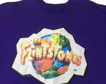 The Flintstones Shirt - Purple Flintstones Tshirt - The Flintstones Tshirt - Grape Crush Shirt - Vintage Grape Crush Shirt - 90s Flintstones