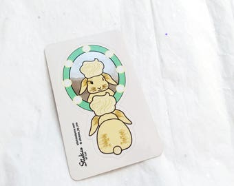 Brown Sugar Mirror Reflective Vinyl Sticker | Vinyl decal, vinyl sticker, Bunny stickers / For your planner, calendar, agenda, laptop, phone