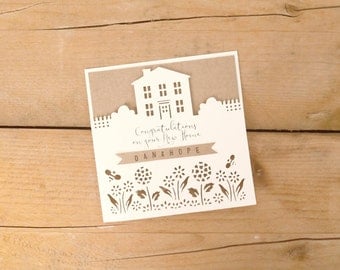 Personalised Papercut New Home / New Home Card / Housewarming Card / Moving Card / New House