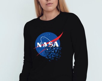 Nasa Logo Sweatshirt Science Sweatshirt 100% Cotton Unisex Sweatshirt