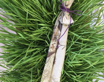Reusable Upcycled Straw Pouches/Holders Natural Leaves