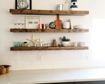 for bathroom rustic ideas Floating   Etsy shelves