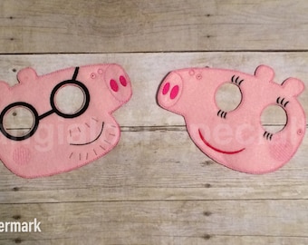 Mummy and Daddy Peppa Pig Inspired Masks/Child/Adult/Costume/Pretend Play/Cosplay/Party Favor/Halloween Costume/Photo Booth