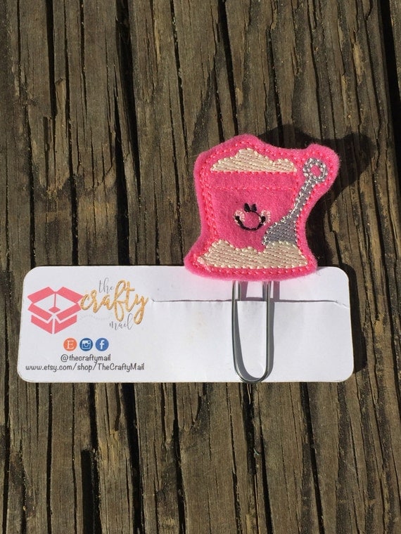 Sand Bucket Clip/Planner Clip/Bookmark. Summer planner clip