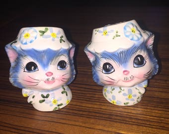 Vintage Lefton "Miss Priss" kitty salt and pepper shakers