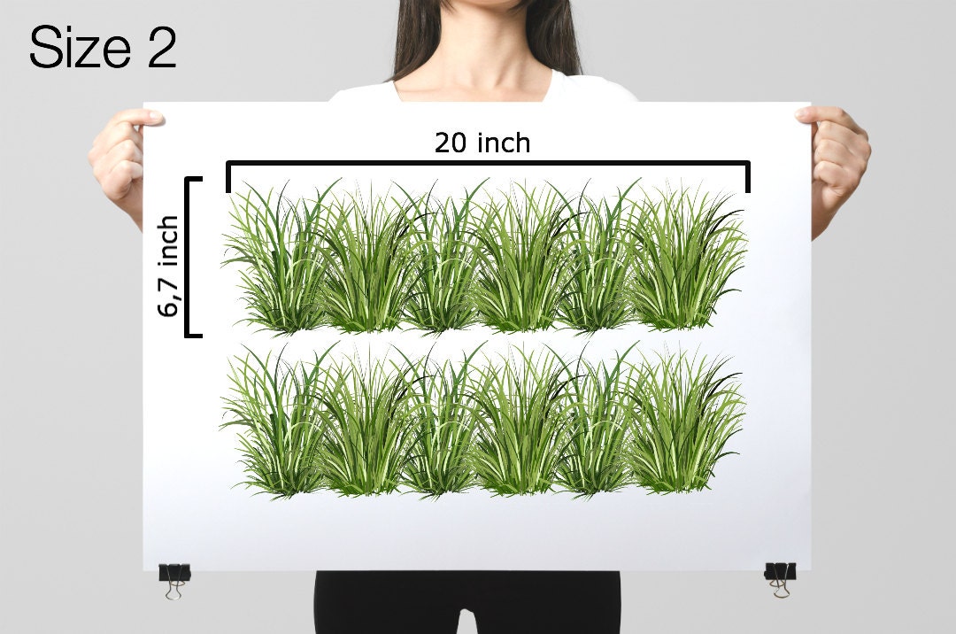Watercolor Grass Wall Decals Grass Decal Border Grass Wall