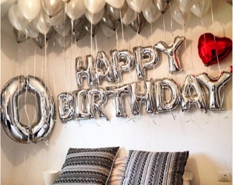 13pcs 16 inch Happy Birthday Balloons, Party Balloons, Birthday Balloons, Birthday Party, First Birthday, Letter Balloons, Birthday Banner
