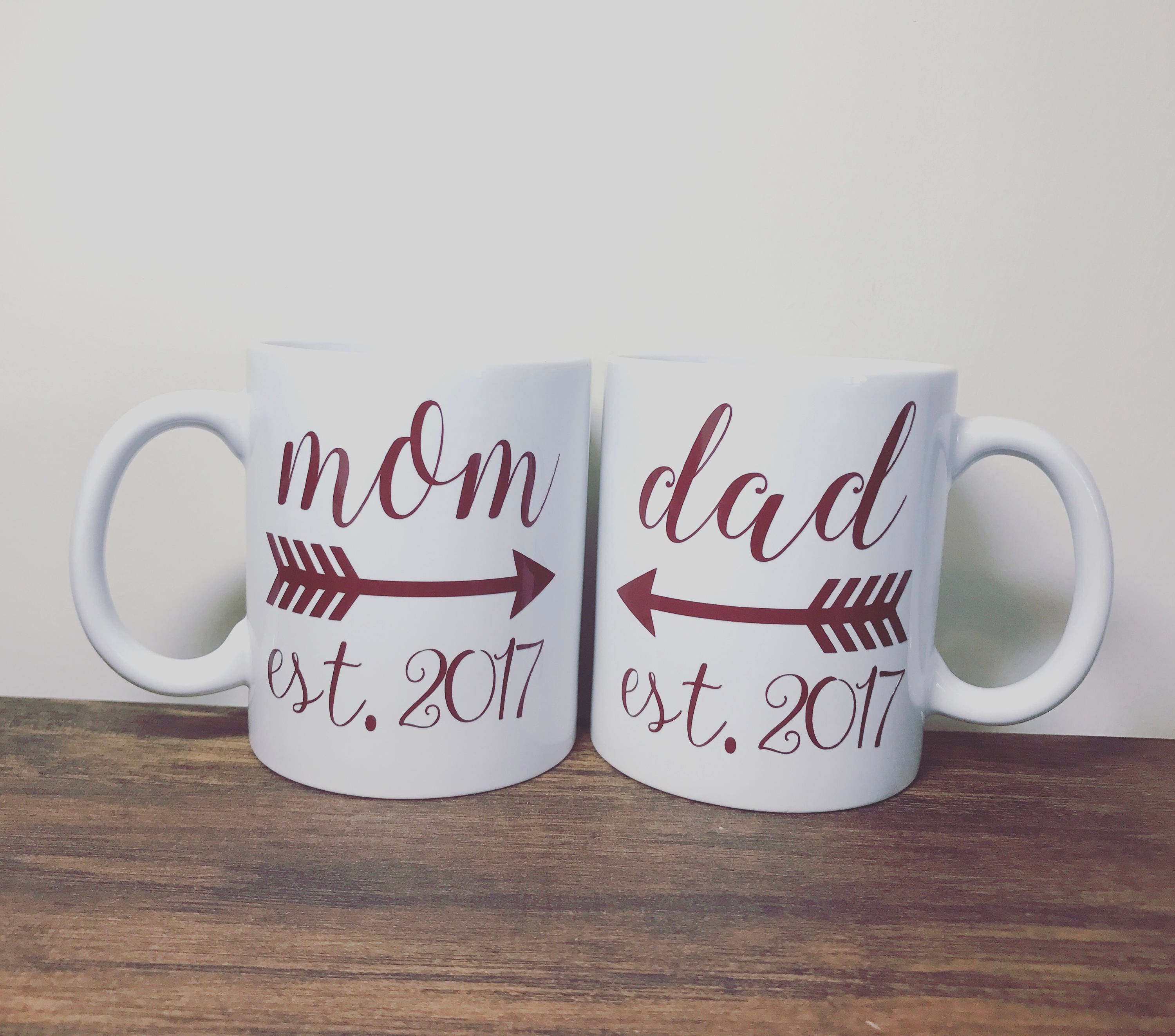 Mom & Dad Coffee Cups Cute Couples Mugs New Parents Coffee