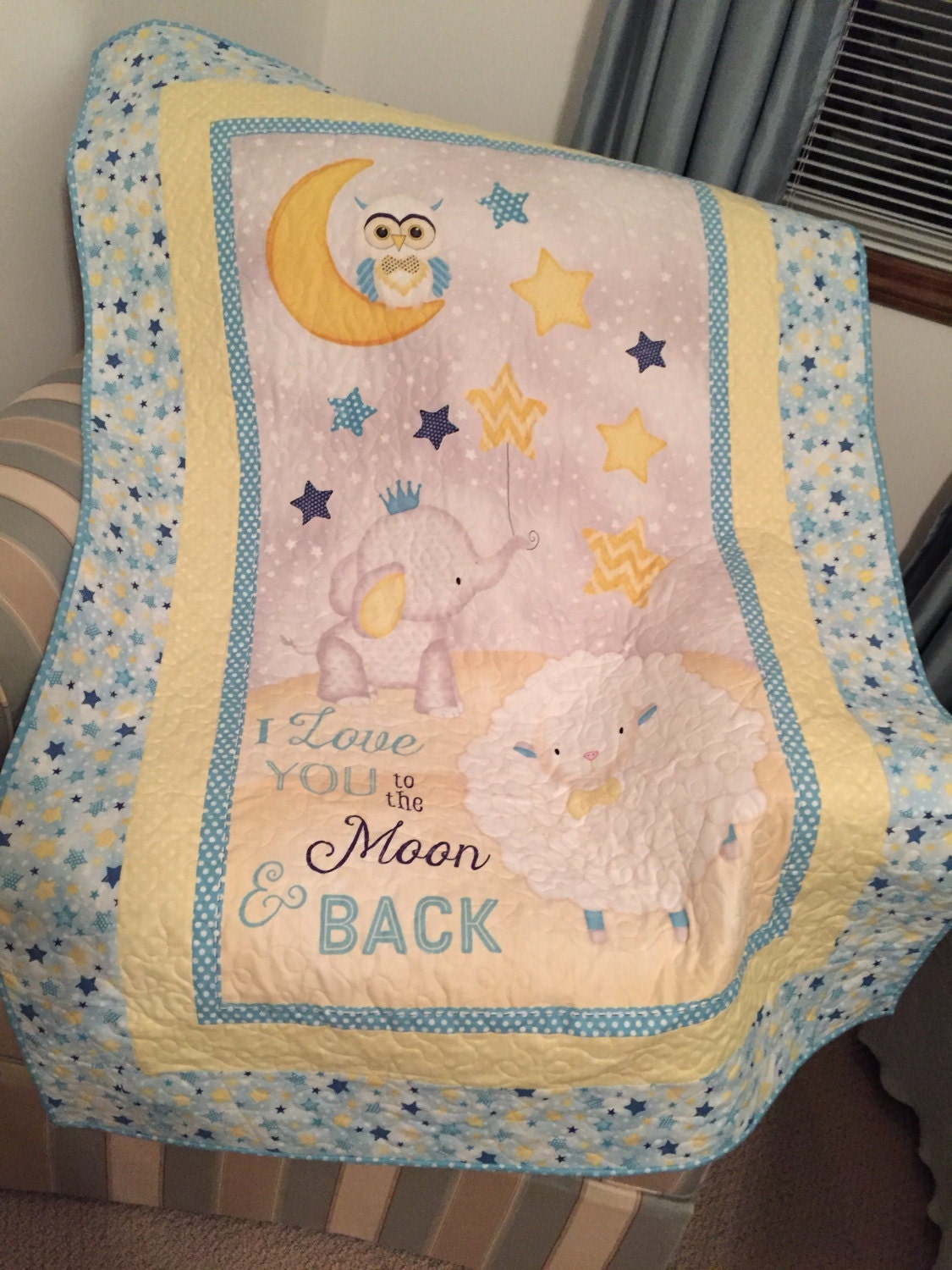 I Love You To The Moon and back quilt