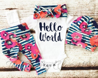 Newborn Girl Coming Home Outfit,Girls Coming Home Outfit Set,Baby Girl,Hospital Outfit,Hospital Outfit,Floral Baby Outfits,Flowers,Floral