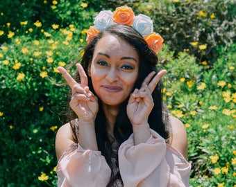 LOVE ME // orange & white flower crown inspired by Sailor Venus