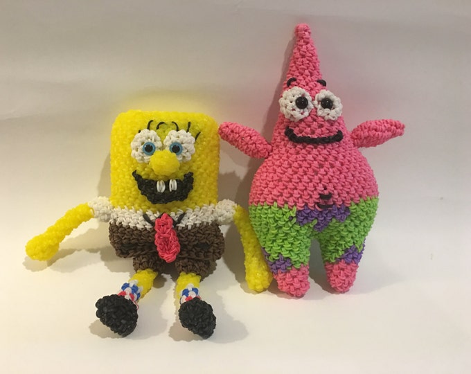 SpongeBob SquarePants Rubber Band Figure, Rainbow Loom Loomigurumi, Rainbow Loom Character