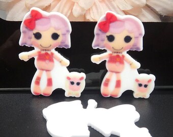 Conjunto de 5 Lalaloopsy elige su diseño Planar resina cabujones plana espalda Scrapbooking pelo arco centros de tarjeta haciendo manualidades adornos