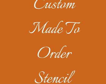 CONNECTED CALLIGRAPHY Custom Made Stencil - Made to Order - Letters & Numbers * A4 and A3 Size Options - Item Code:EtC113