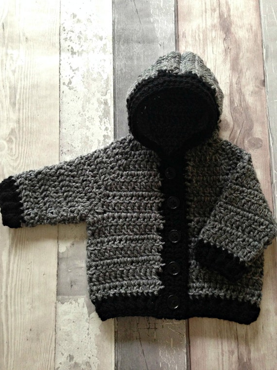 Baby Bear Hooded Cardigan Crochet Cardigan Baby Cardigan