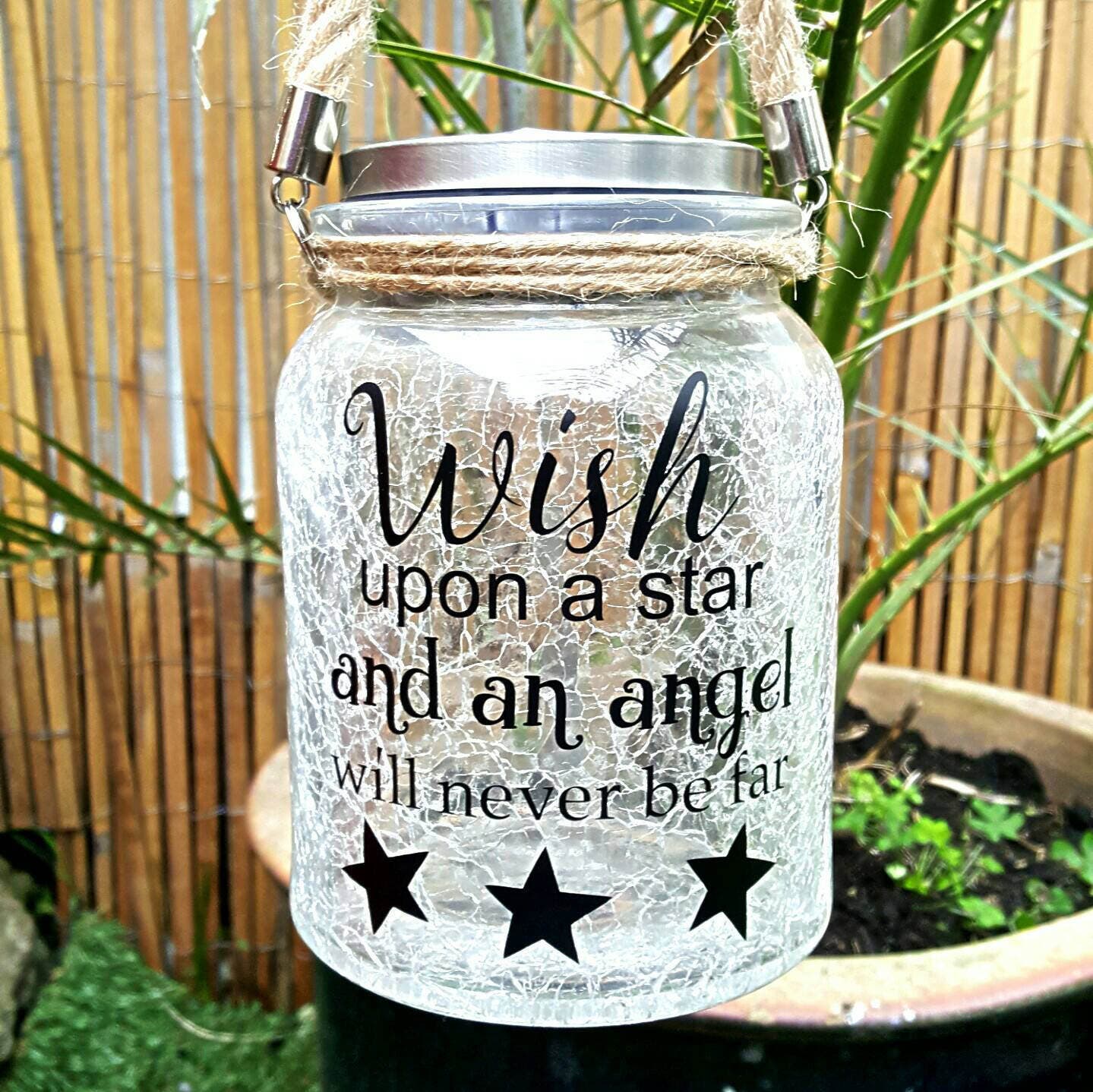 Memory jar solar light jar remembrance jar memory funeral