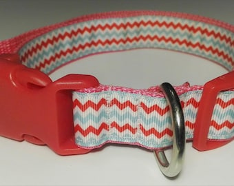 Adjustable Rayado Dog Collar - Pink